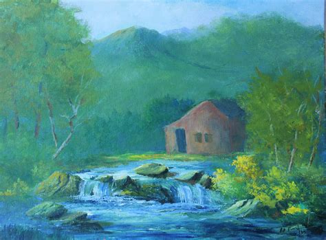 Mountain Retreat Painting By Norman Ford