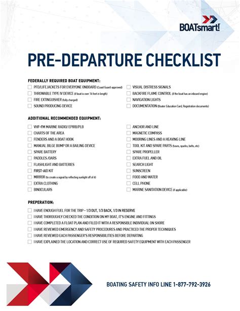 pre departure checklist checklist safety checklist boat