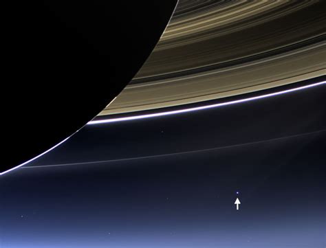 Earth Beams From Between Saturns Rings In New Cassini