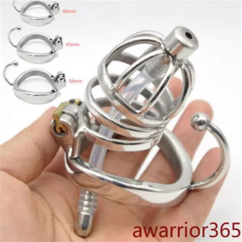 STAINLESS STEEL STEALTH Lock Male Cuckold Chastity Cage Arc Ring Device