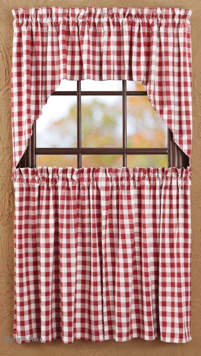 Great savings & free delivery / collection on many items. buffalo check valence curtains | buffalo red check,curtain ...