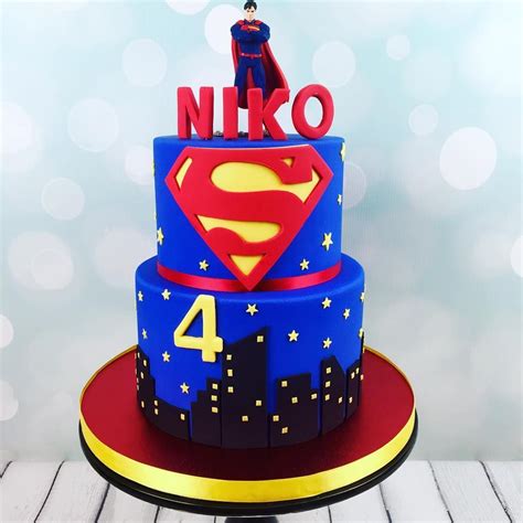 Order superhero cakes online from collection of theme cakes at ferns n petals. Superman cake#glacecakestudio #boycake #customcakesnewyork #customcakesnj… | Superman birthday ...