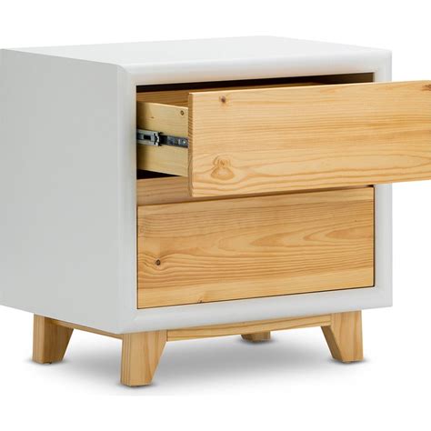 Get the best deals on white colour bedside tables. Arielle 2 Drawer Wood Bedside Table White & Natural | Buy ...