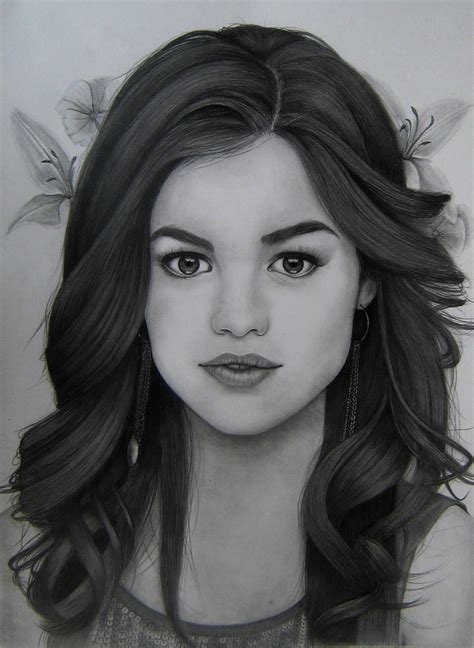 Lucy Hales Pencil Portrait By Aelini On Deviantart