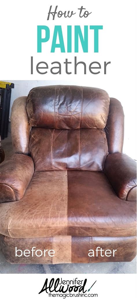 However, if you don't have any on hand, we've listed a few of the safer methods to. Leather paint | Painting leather, Leather furniture, Leather
