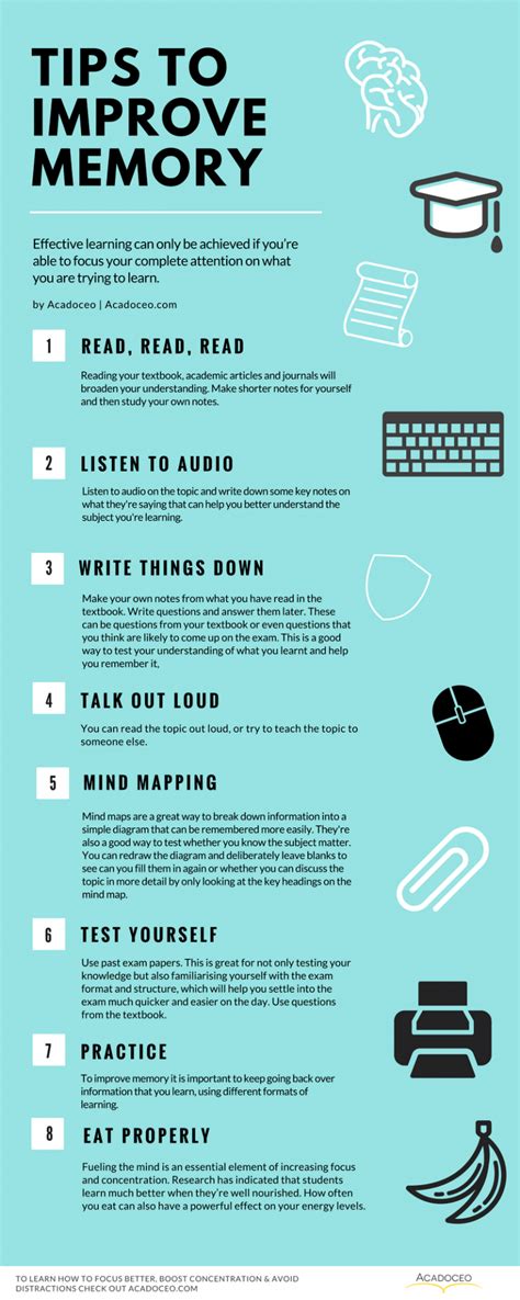 Tips To Improve Your Memory Infographic E Learning Infographics