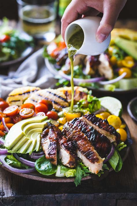 Cilantro Lime Chicken Salad With Grilled Pineapple And Avocado