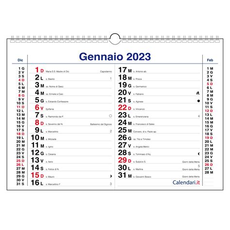 Calendario 2023 Con I Santi Del Giorno E Le Lune Da Stampare Gambaran