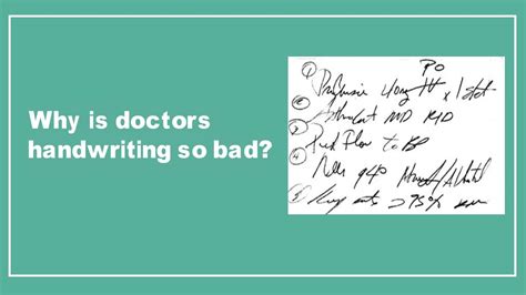 Why Is Doctors Handwriting So Bad Youtube