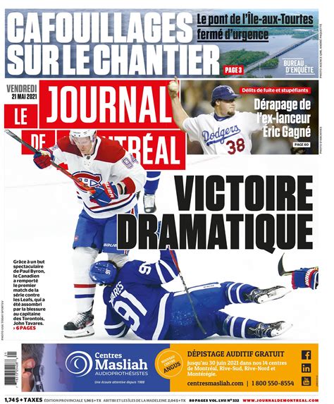 La Page Couverture Du Journal De Montréal Aujourdhui Rquebec