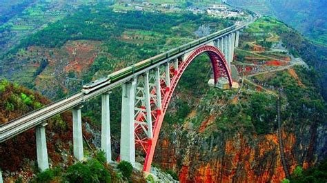 Beipanjiang River Railway Bridge Is The Worlds Highest Railway Bridge