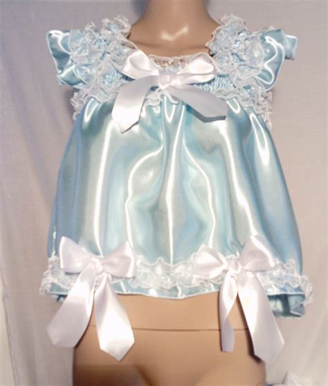 All Sizes 35 Gbp Abdl Adult Baby Satin Sissy Short Dress Top Etsy