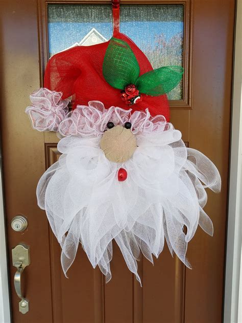 Santa Claus Wreath Tutorial Diy Craft Projects Christmas Etsy