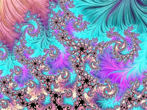 Fractal Abstract Art Pink Purple Contemporary Design Digital Art By