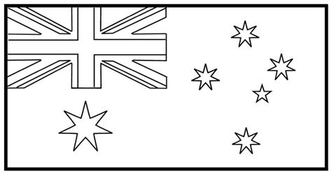 Best Australia Flag Coloring Page