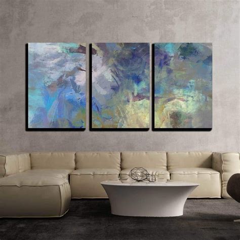 Wall26 3 Piece Canvas Wall Art Art Abstract Acrylic Blue Background
