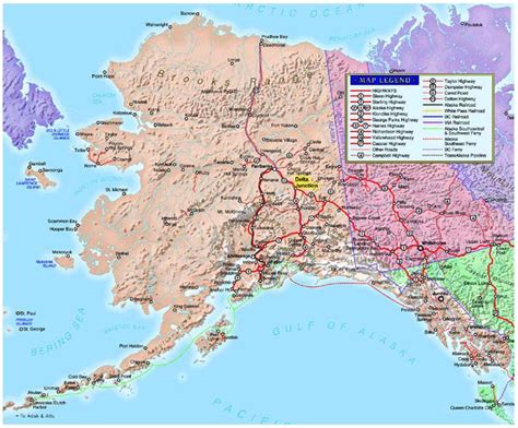 Detailed Map Alaska Maps Click Thumbnails To View Larger Maps