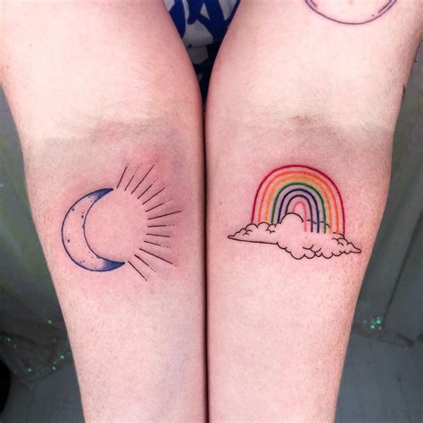 Nice 35 Small Rainbow Tattoos In 2021 Rain Tattoo Cloud Tattoo Flag