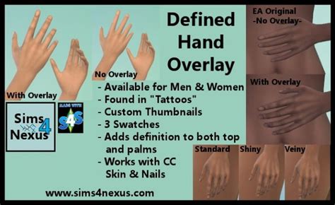Defined Hand Overlay By Samanthagump At Sims 4 Nexus Sims 4 Updates