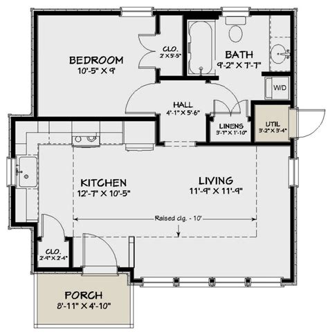 House Plan 1502 00009 Cottage Plan 551 Square Feet 1 Bedroom 1