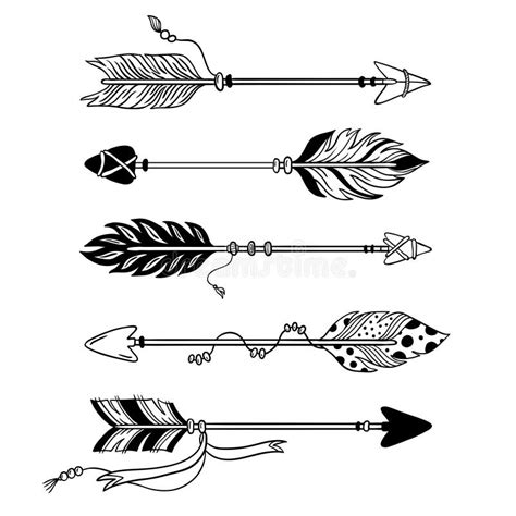 Tribal Arrow Feathers Stock Illustrations 2024 Tribal Arrow Feathers