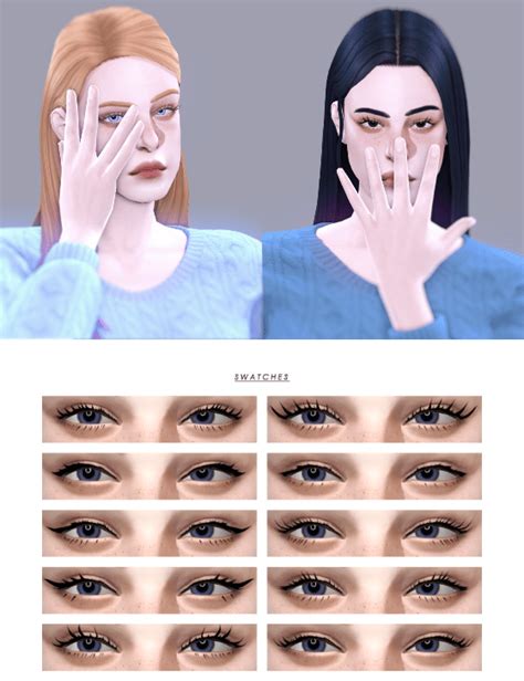 Sims 4 Maxis Match 3d Eyelashes Sets In 2021 Bed Ts4