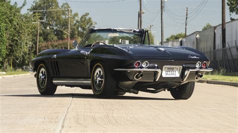 1965 Chevrolet Corvette C2 Convertible Black Wallpapers Hd