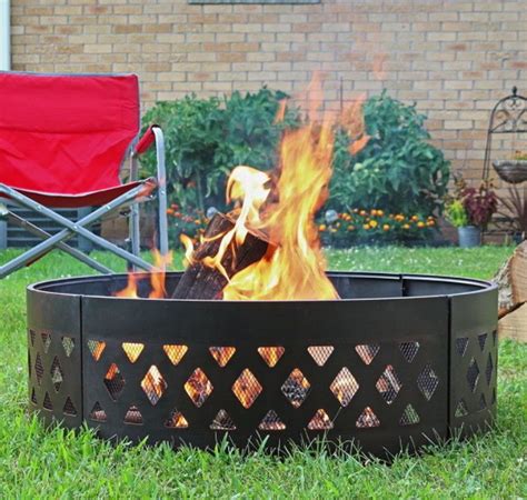 36 Inch Heavy Duty Crossweave Campfire Ring Portable Outdoor Firepit Firepit Fire Pit