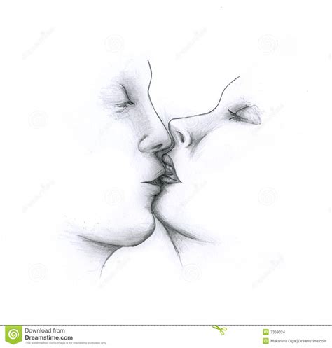 • как нарисовать любовь как нарисовать поцелуй how to draw love and kiss pencil. Kiss Stock Images - Image: 7359024