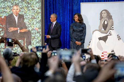national portrait gallery unveils portraits of barack michelle obama national news
