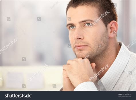 Download abstract thinking stock photos. Portrait Of Handsome Man Thinking.? Stock Photo 90024745 ...