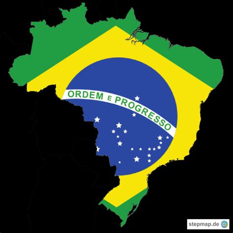 Brasilien karte, karte von brasilien. Karte Brasilien in Landesfarben von tigre - Landkarte für ...
