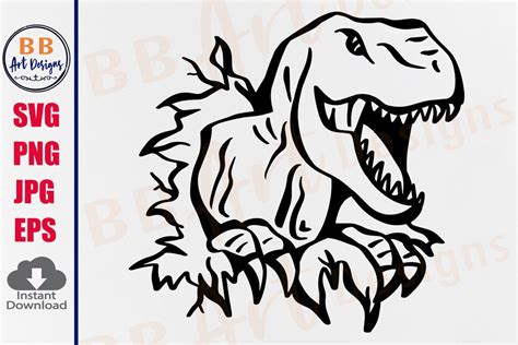 T Rex Dinosaur Svg Png Dino Wall Scratch Graphic By Bb Art Designs