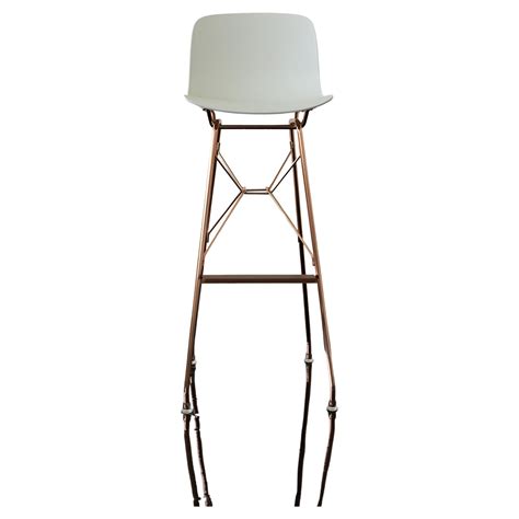 Set of 2 Troy Wireframe Stool in White by Marcel Wanders for MAGIS For