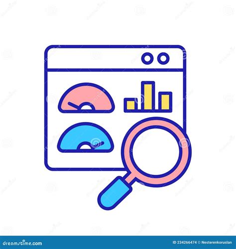 Analytics Dashboard RGB Color Icon Stock Vector Illustration Of