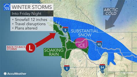 Ice Rain And Feet Of Snow To Snarl Travel In Northwestern Us A Major Storm Will Unload Heavy
