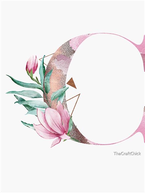 Rose Gold Letter C Sticker By Thecraftchick Redbubble