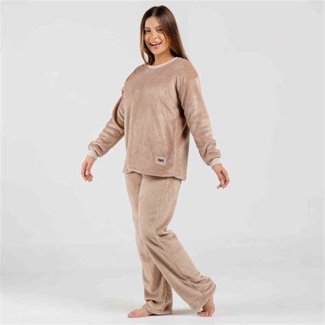 Pijama para mujeres térmica Conjunto pijama nude largo Yeti