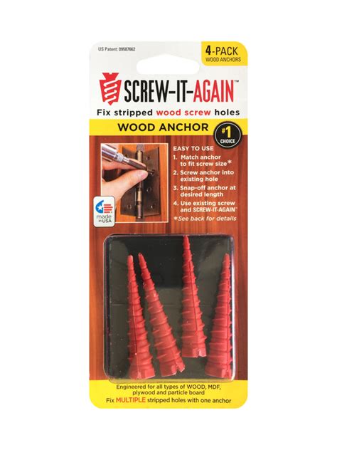 Easily Fix Stripped Screws Holes With Screw It Again Wood Anchor
