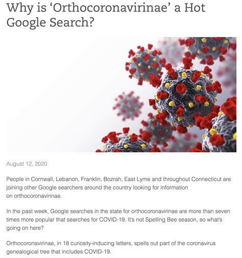 Orthocoronavirinae's very fitting gematria - Gematria Effect News