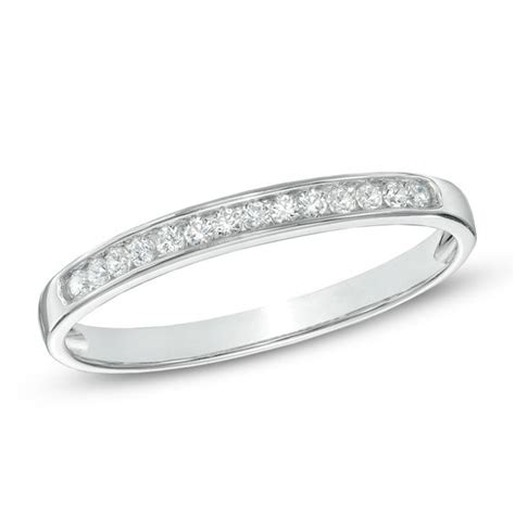Get it as soon as tue, aug 17. 1/10 CT. T.W. Diamond Anniversary Band in 10K White Gold ...