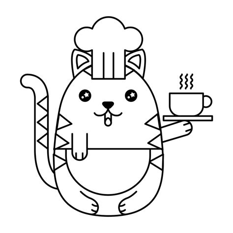 Gatos Kawaii. Imágenes de Gatitos Dibujos para Colorear y en PNG