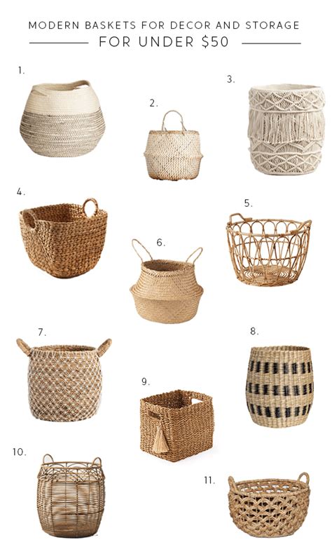 Modern Baskets For Storage And Decor For Under 50 Brepurposed Home