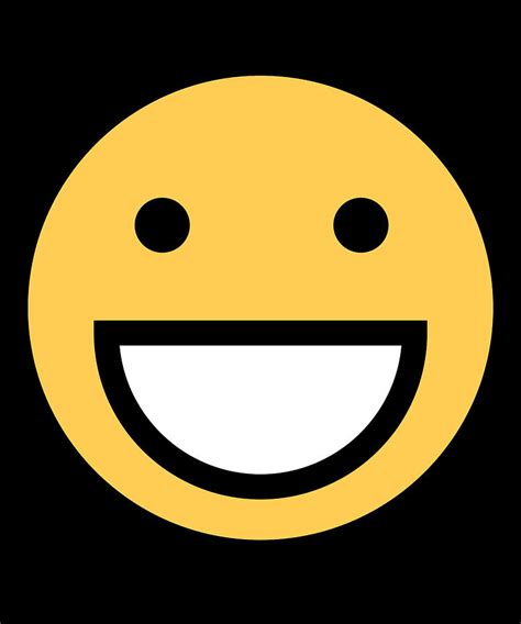 Smiley Face Cute Simple Big Mouth Smiling Happy Face Digital Art By