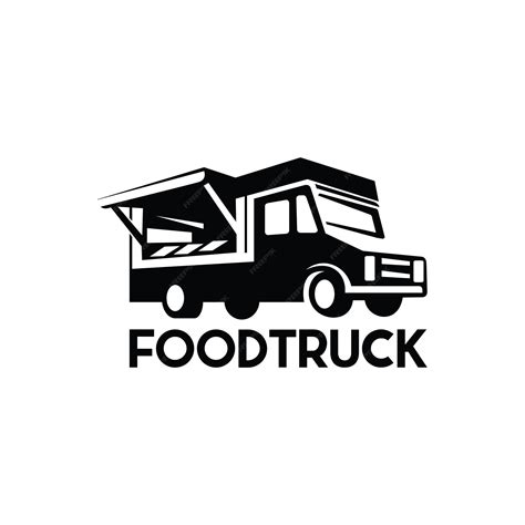 Premium Vector Food Truck Silhouette Logo Design