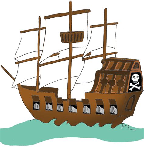 Peter Pan Clip Art Pirate Ship Image Pixels Clipartix