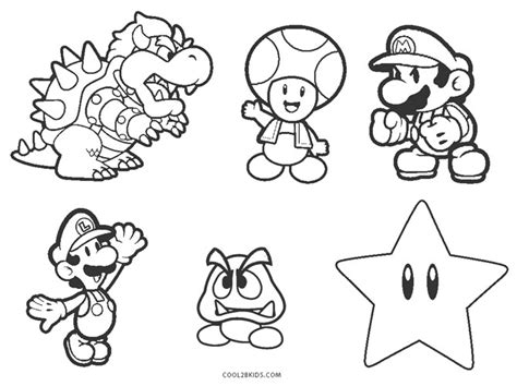 Desenhos De Super Mario Bros Para Colorir Páginas Para Impressão Grátis