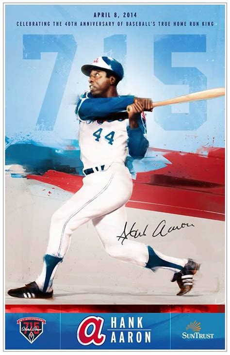 Aaron 715 Braves Baseball Baseball Posters Hank Aaron