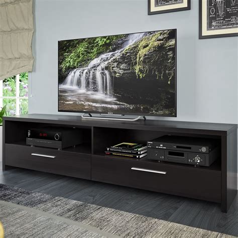 Tv stands & wall mounts. Corliving Fernbrook TV Stand in Black Faux Wood Grain ...