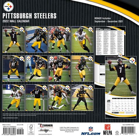 Pittsburgh Steelers 2022 Wall Calendar - Calendars.com